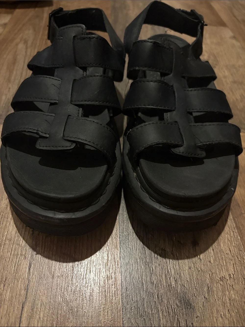Dr Marten’s Black Strappy  Sandals